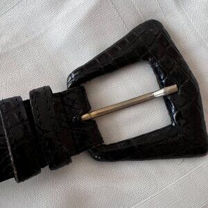 Crocodile Belt, Black Size S, 32 inches